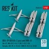 RESKIT RS48-0516 GBU-39 SDB (8 pcs) and BRU-61 (2 pcs) (Su-27, MiG-29, F-16, F-15E, F-22, F-35, Tornado, JAS-39, A-10, AC-130W, B-1B, B-2, B-52) (3D Printed) (1/48)